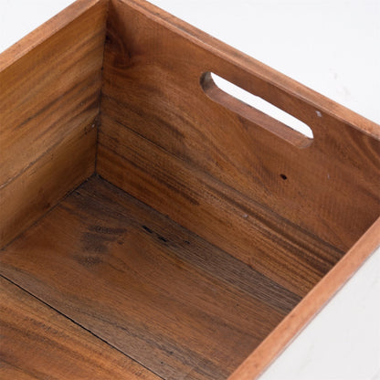 ROLLBARE HOLZKISTE "BOX" | 26x45x30 cm, Massivholz | Aufbewahrung | Farbe: 06 weiß-landhaus