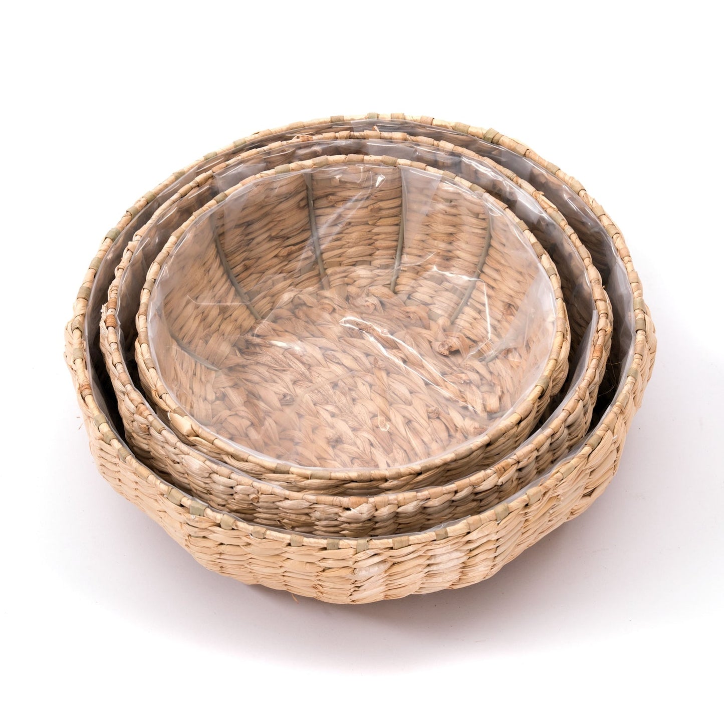 NATUR KORB SET "ELVA" | 3-teilig | Stroh Körbe, Deko Körbe