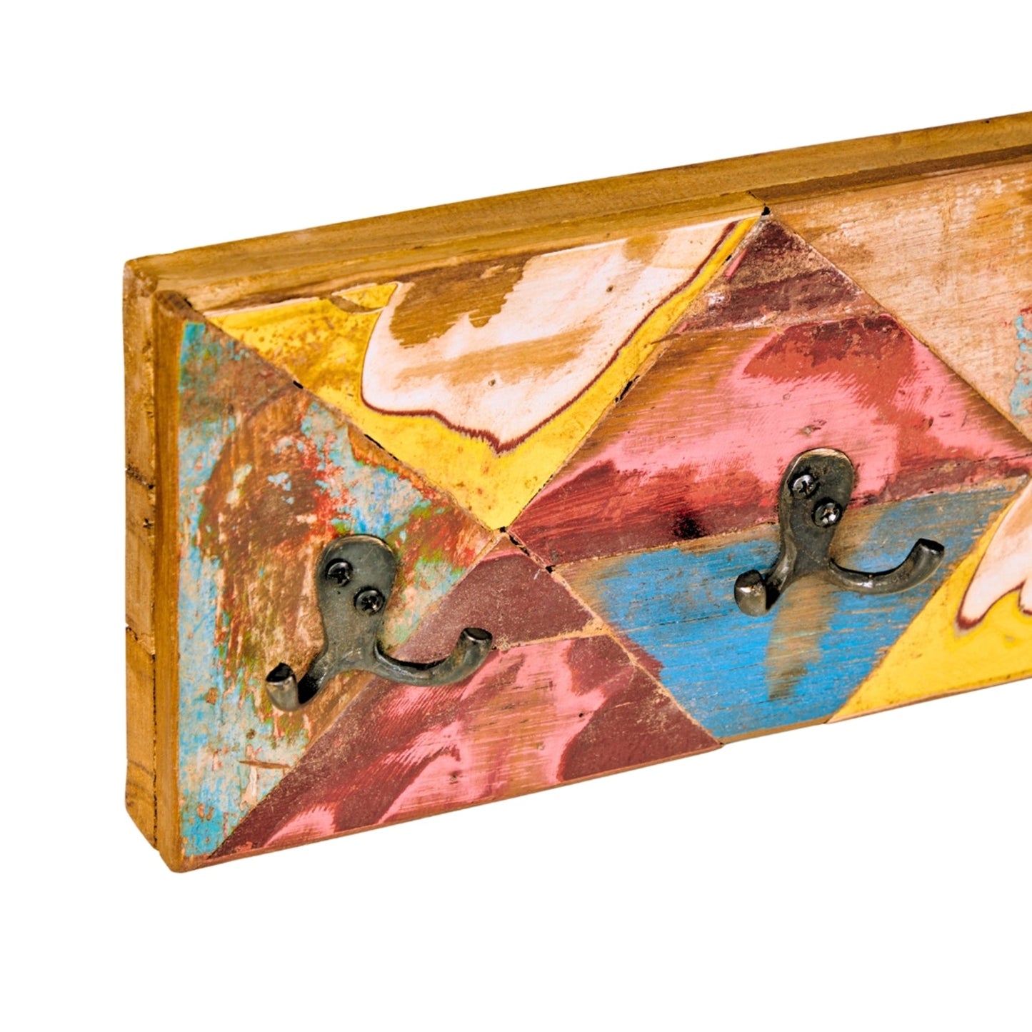 WANDGARDEROBE "ELIO" | 60 cm mit 5 Haken | Bunte Flurgarderobe