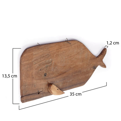 HOLZ Aufhänger "WAL" | 2 Größen | Wal Wandbild, DIY Wanddeko | Größe: 35 cm