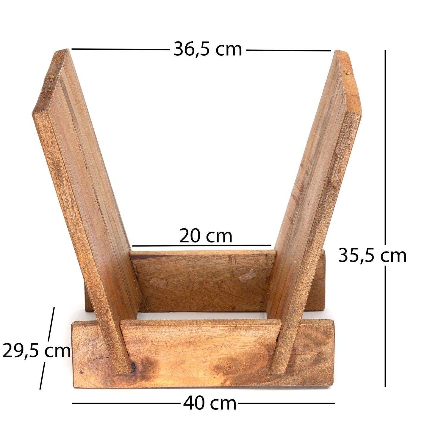 SCHALLPLATTENSTÄNDER "POP" | Massivholz, für 40 Vinylplatten | Ständer | Farbe: natur