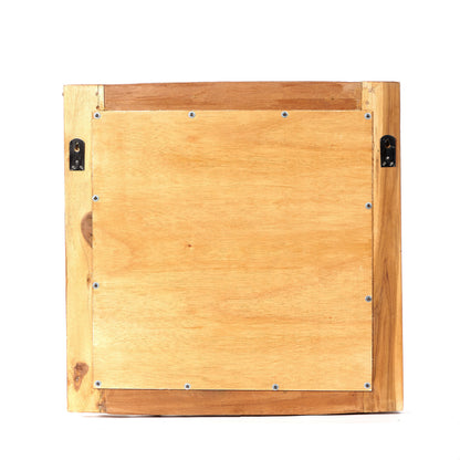 WANDSPIEGEL "PATCHWORK" | 60cm, Massivholz | Flurspiegel Holz