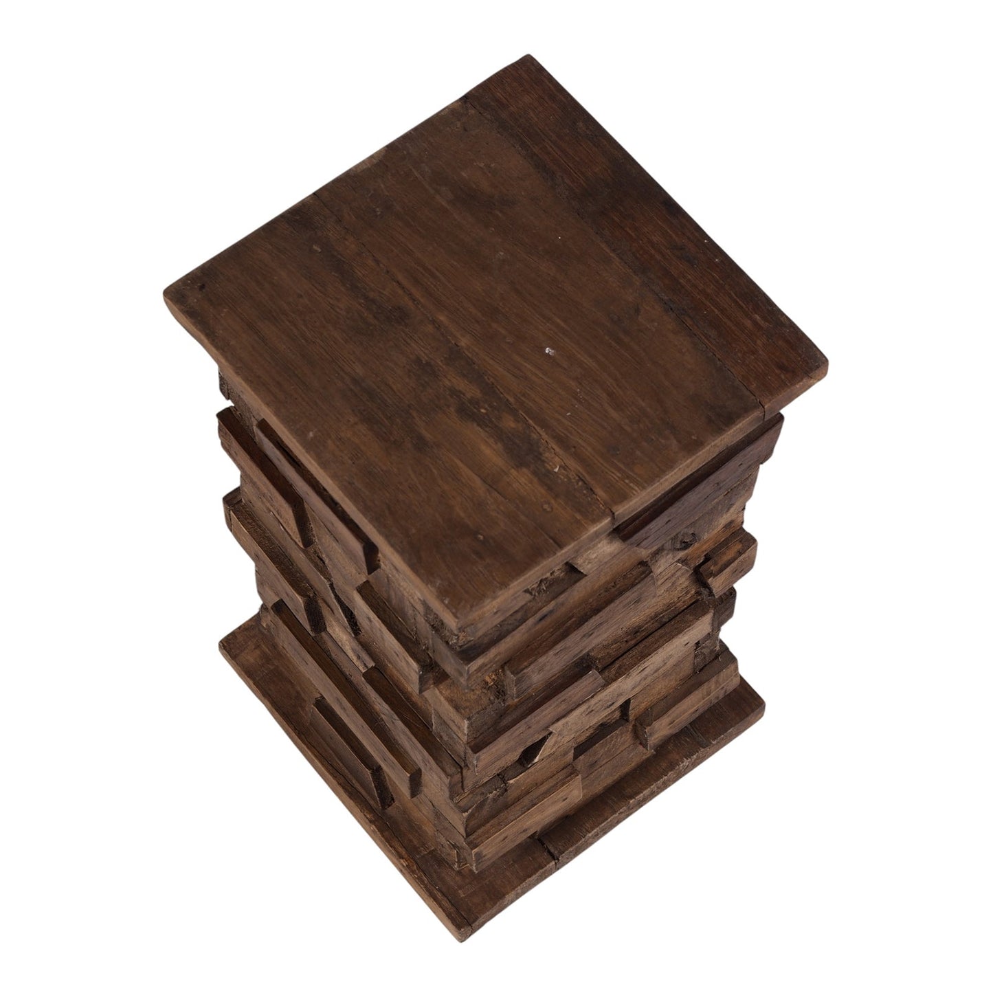 PFLANZEN HOCKER "DOME" | 50cm, Massivholz | Natur Beistelltisch