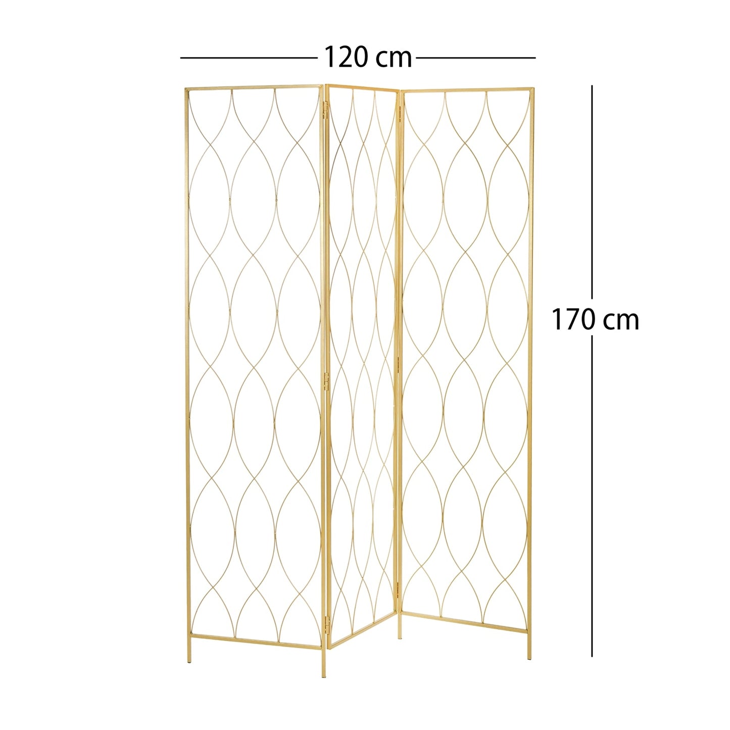 RAUMTEILER "LOUNGE" | Metall, gold, 170x120cm | Paravent