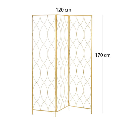 RAUMTEILER "LOUNGE" | Metall, gold, 170x120cm | Paravent