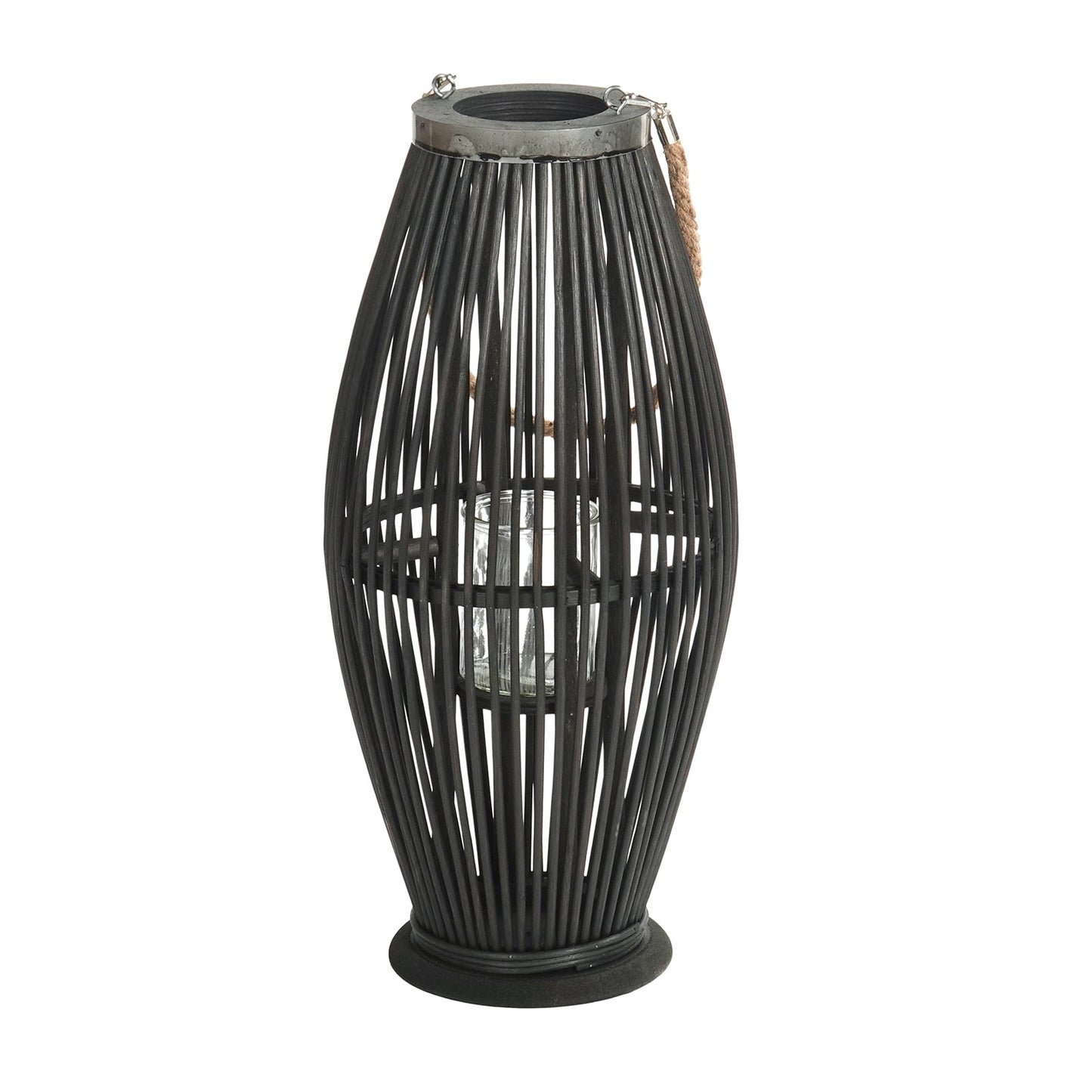 Deko  LATERNE "ZYA" |  Bambus | Natur Windlicht | Größe: 50 cm