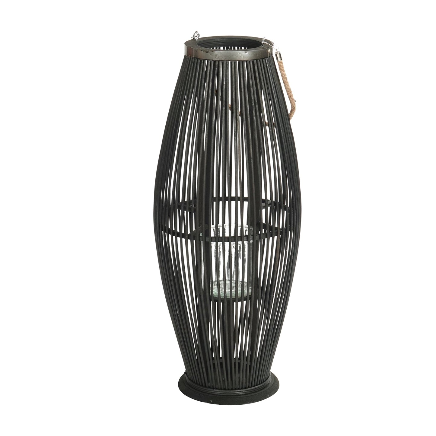 Deko  LATERNE "ZYA" |  Bambus | Natur Windlicht | Größe: 70 cm