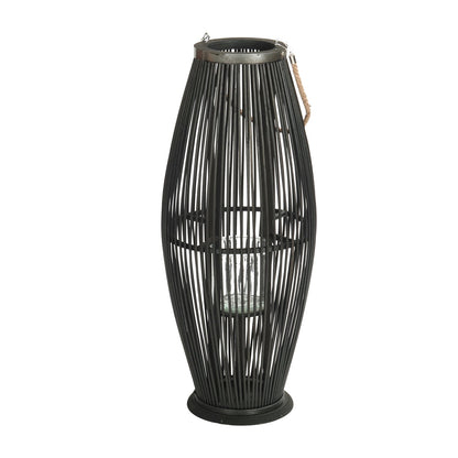 Deko  LATERNE "ZYA" |  Bambus | Natur Windlicht | Größe: 70 cm