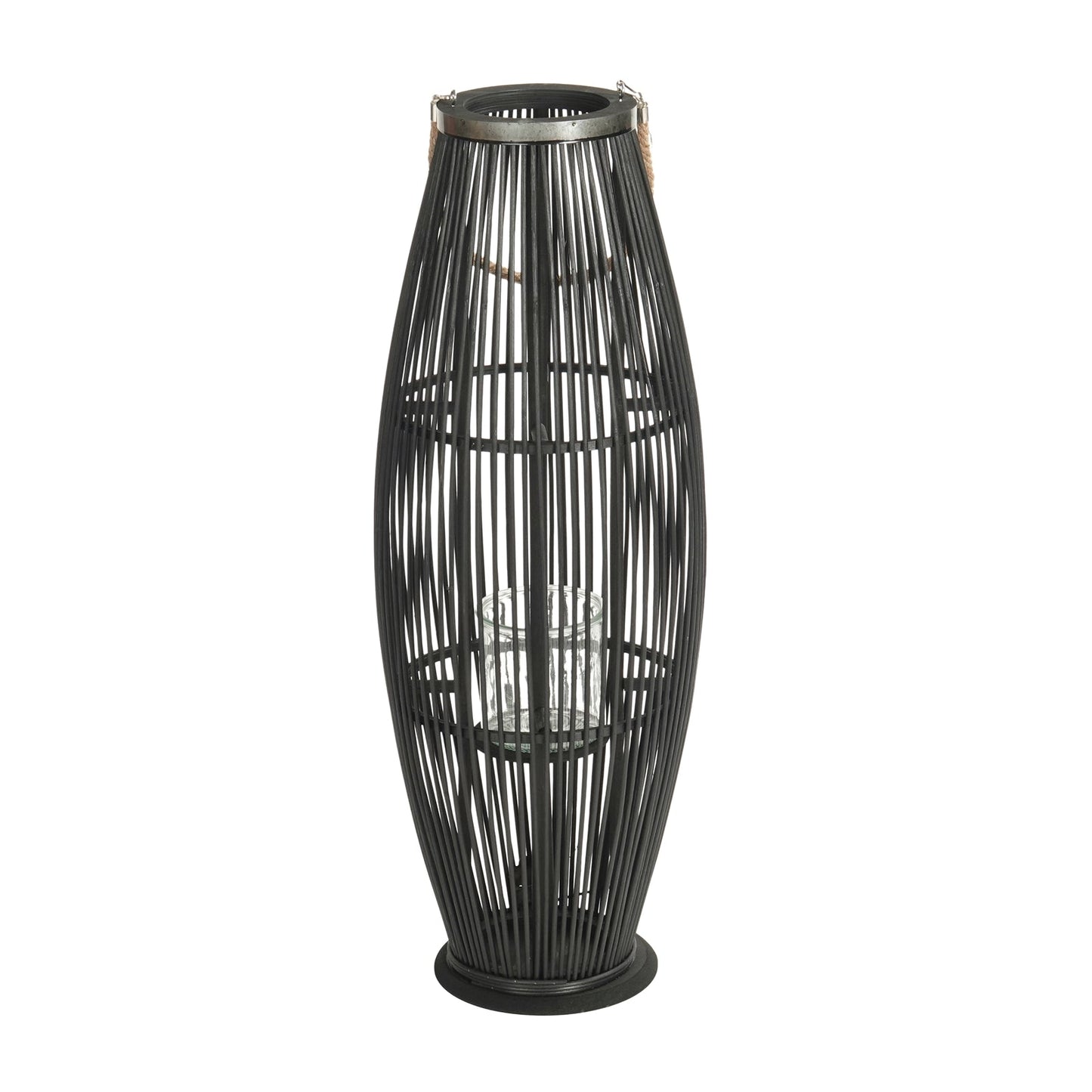 Deko  LATERNE "ZYA" |  Bambus | Natur Windlicht | Größe: 80 cm