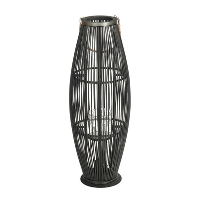 Deko  LATERNE "ZYA" |  Bambus | Natur Windlicht | Größe: 80 cm