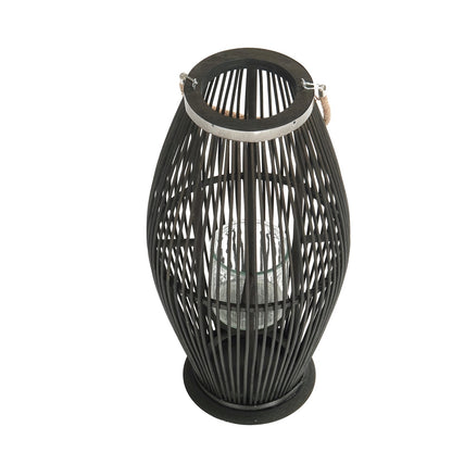 Deko  LATERNE "ZYA" |  Bambus | Natur Windlicht | Größe: 60 cm