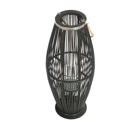Deko  LATERNE "ZYA" |  Bambus | Natur Windlicht | Größe: 70 cm