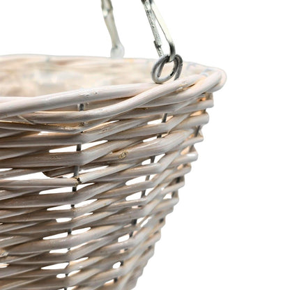 BLUMENAMPEL "BOWL" | 25 cm, Weide | handgefertigtes Korbgeflecht