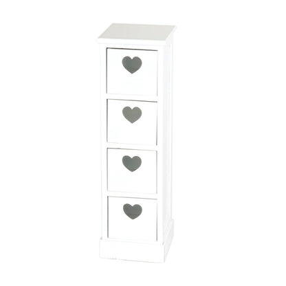 SCHRANK "HEART" | Mahagoni Holz, 2 Rattan Körbe | Bad Kommode