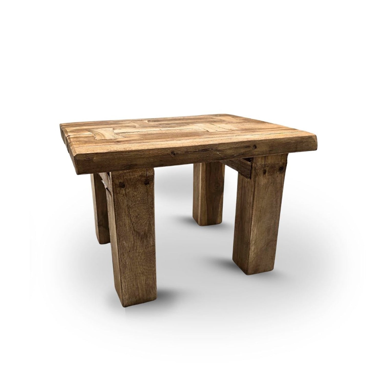 BEISTELLTISCH GRAIN 40x32cm(TxB), kleiner Holzhocker aus Holz