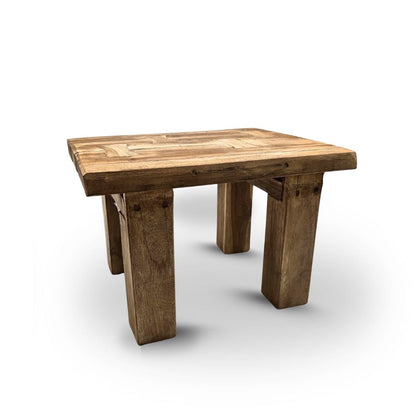 BEISTELLTISCH GRAIN 40x32cm(TxB), kleiner Holzhocker aus Holz