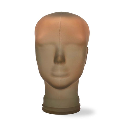 Glas KOPFHÖRERSTÄNDER transparent + satin | 29cm Glaskopf Skulptur | Farbe: S02 ombre