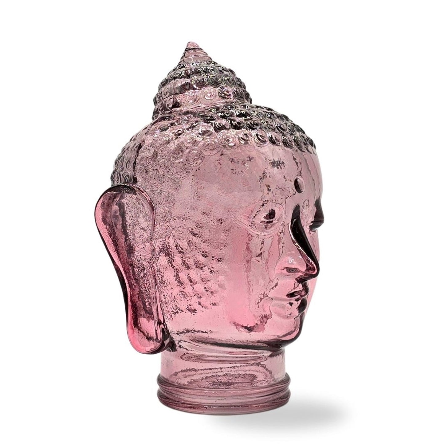DEKOKOPF BUDDHA | Glas, Dekoration für Garten und Wohnung | Farbe: T08 altrosa