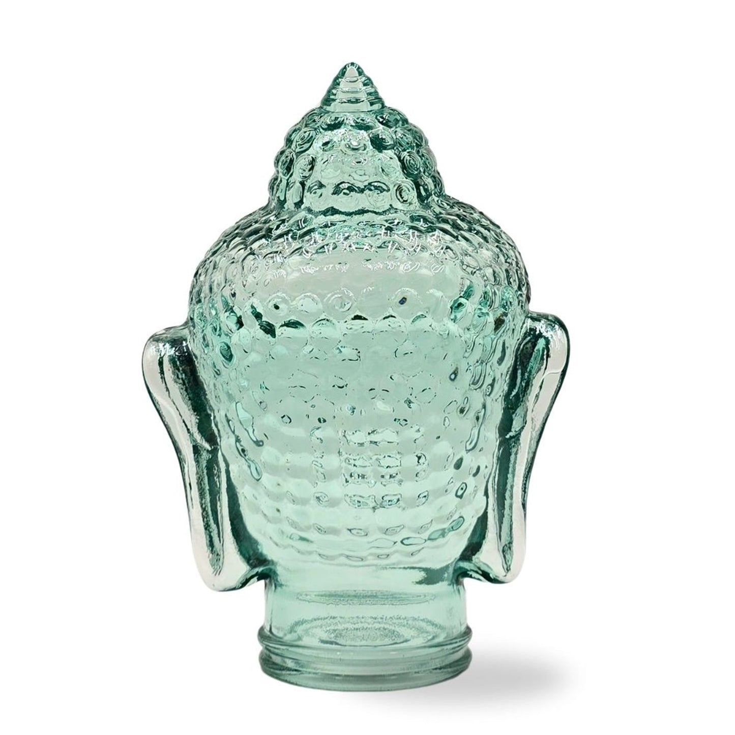 DEKOKOPF BUDDHA | Glas, Dekoration für Garten und Wohnung | Farbe: T01 klar