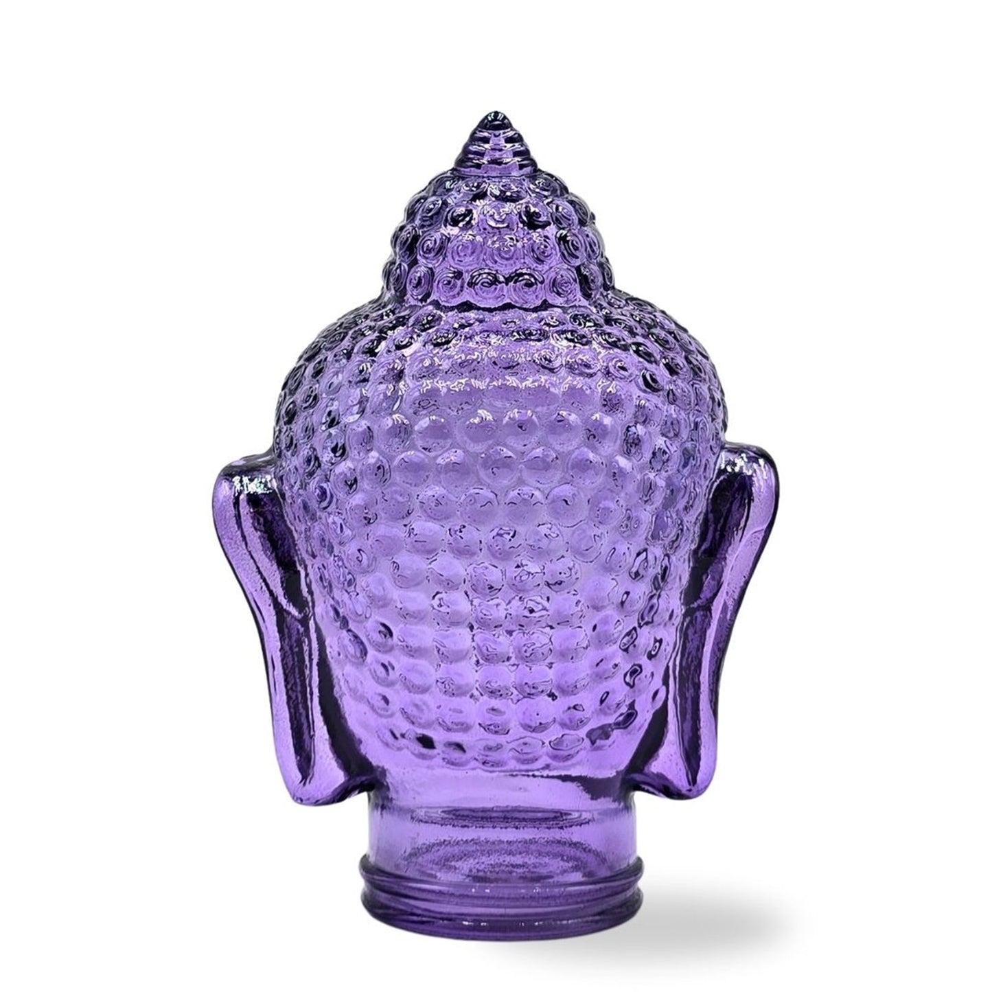DEKOKOPF BUDDHA | Glas, Dekoration für Garten und Wohnung | Farbe: T05 violett