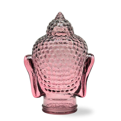 DEKOKOPF BUDDHA | Glas, Dekoration für Garten und Wohnung | Farbe: T08 altrosa
