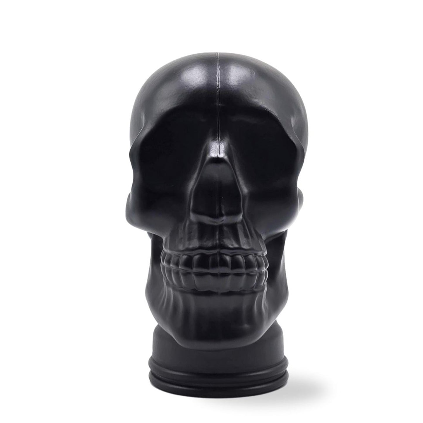 Glas KOPFHÖRERSTÄNDER TOTENKOPF| 26cm Glaskopf Skulptur | Farbe: M01 schwarz