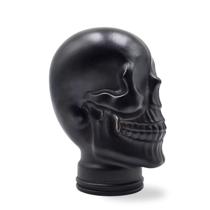 Glas KOPFHÖRERSTÄNDER TOTENKOPF| 26cm Glaskopf Skulptur | Farbe: M01 schwarz
