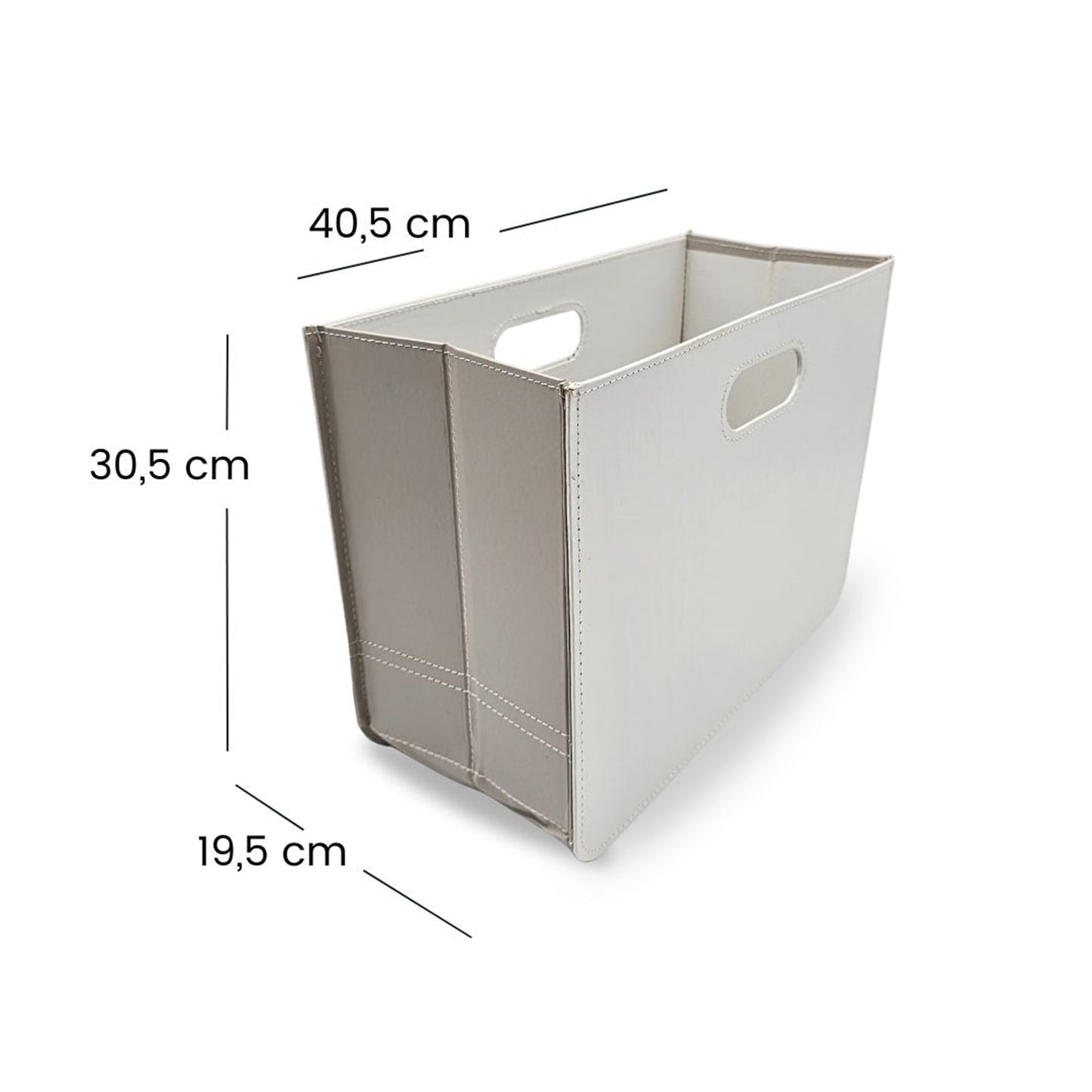 DESIGN ZEITUNGSKORB "BUSINESS" | beige, 30,5 cm | Magazinhalter