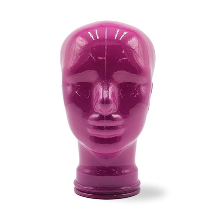 Glas KOPFHÖRERSTÄNDER voll Glanz + matt | 29cm Glaskopf Skulptur | Farbe: OP2 pink