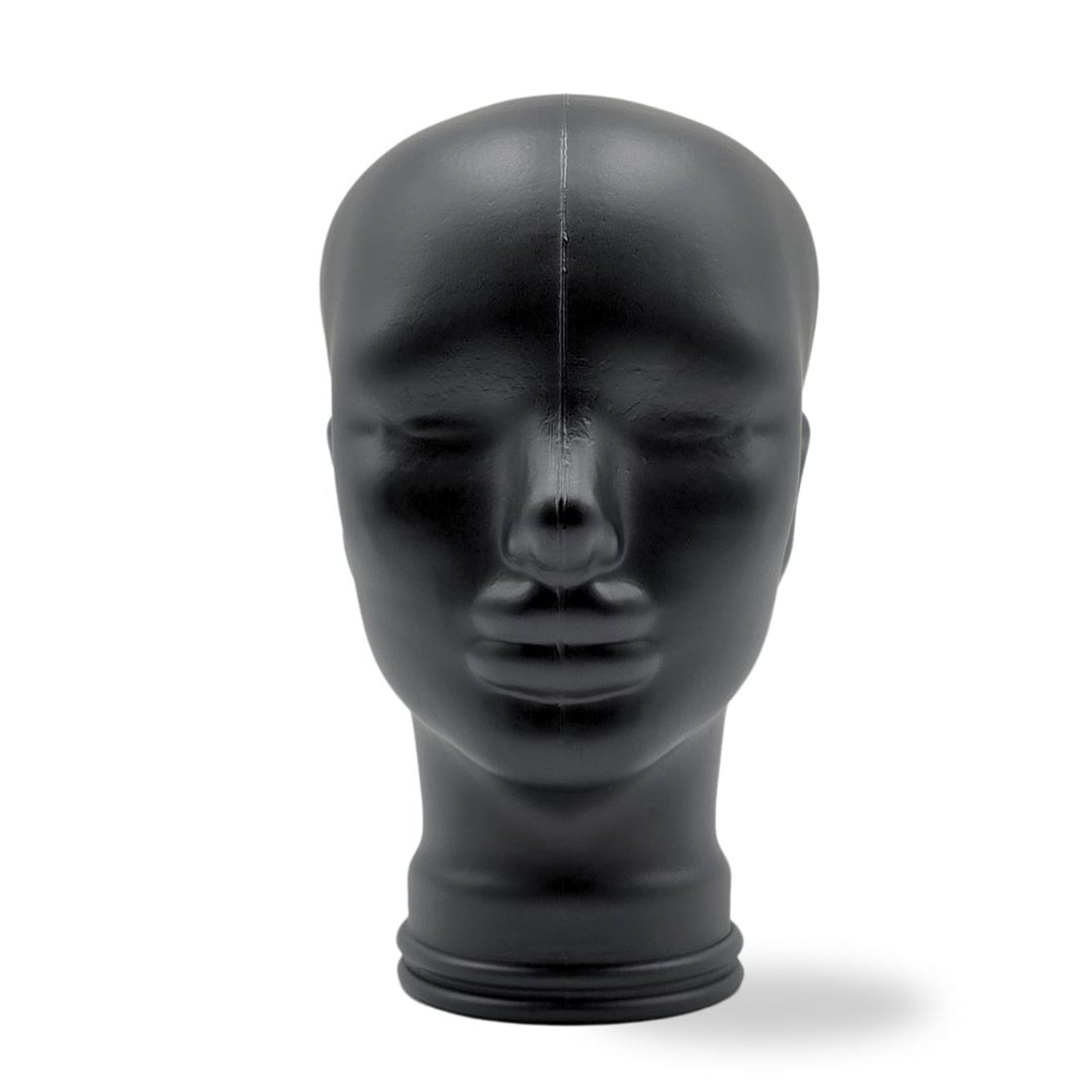 Glas KOPFHÖRERSTÄNDER voll Glanz + matt | 29cm Glaskopf Skulptur | Farbe: M01 schwarz