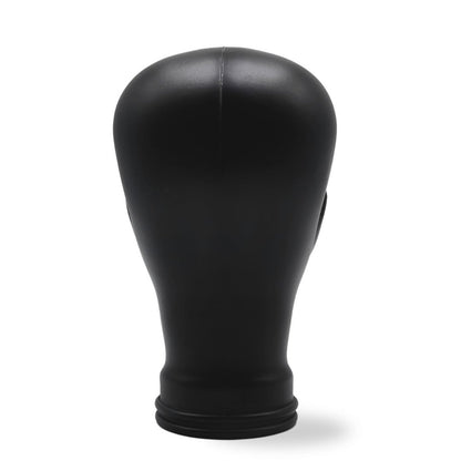 Glas KOPFHÖRERSTÄNDER voll Glanz + matt | 29cm Glaskopf Skulptur | Farbe: M01 schwarz