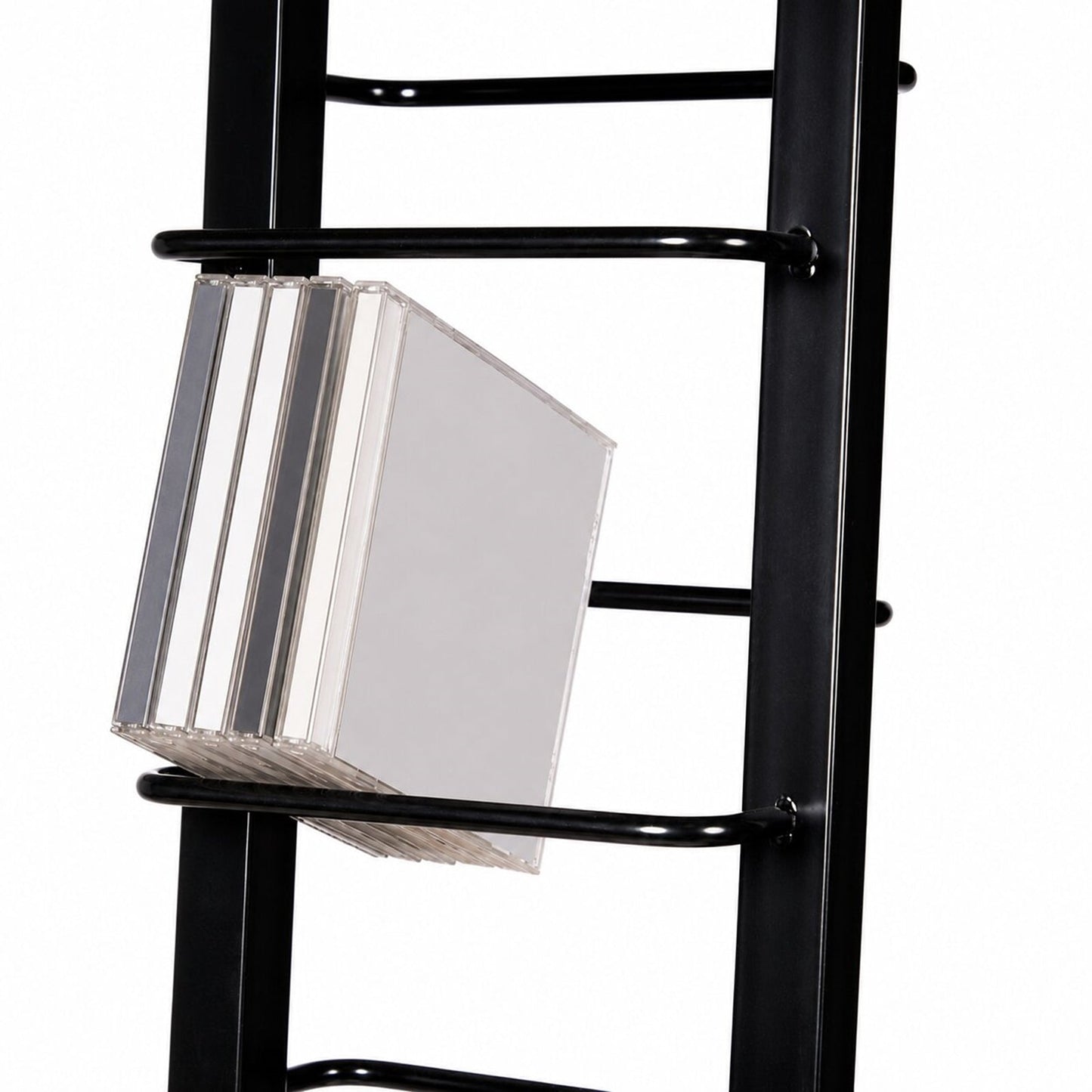 DESIGN CD STÄNDER "TOWER" | schwarz, 92 cm, Metall | für 85 CDs