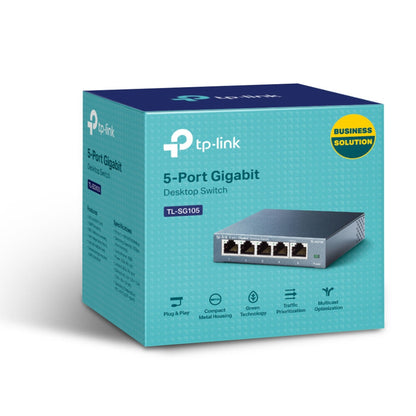 TP-Link TL-SG105 nätverksswitchar Ohanterad L2 Gigabit Ethernet (10/100/1000) Svart