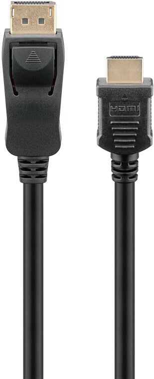 Goobay 64837 videokabeladapter 3 m DisplayPort HDMI Typ A (standard) Svart
