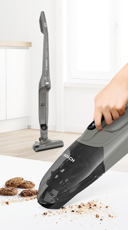 Bosch Serie 2 BBHF214G upprättstående dammsugare och elektrisk sopborste 2-in-1 stick vacuum Batteri Torr Utan påse Grå