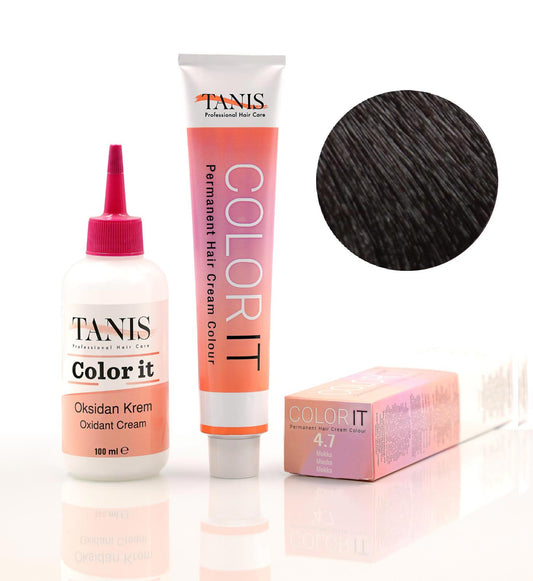 Permanente Haarfarbe COLOR-IT 4.7 Mokka