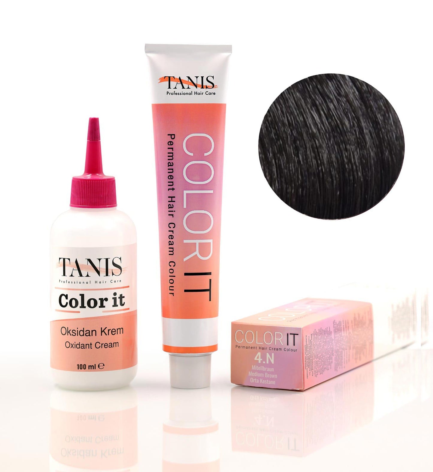 Permanente Haarfarbe COLOR-IT 4.N Mittelbraun