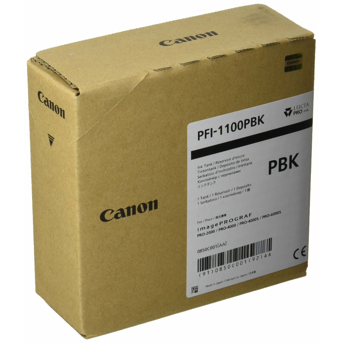 Original Tintenpatrone Canon 0850C001AA Schwarz Grau