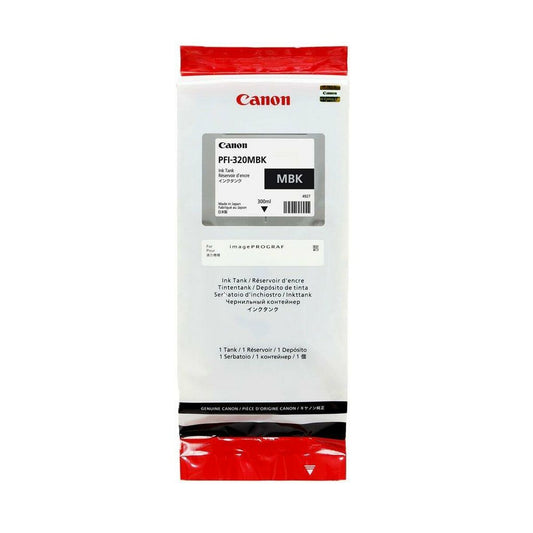 Original Tintenpatrone Canon PFI-320MBK Matte Hinterseite