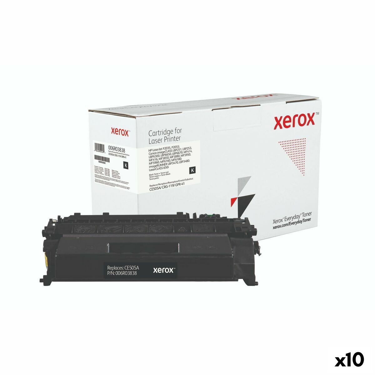 Toner Xerox CE505A Schwarz (10 Stück)