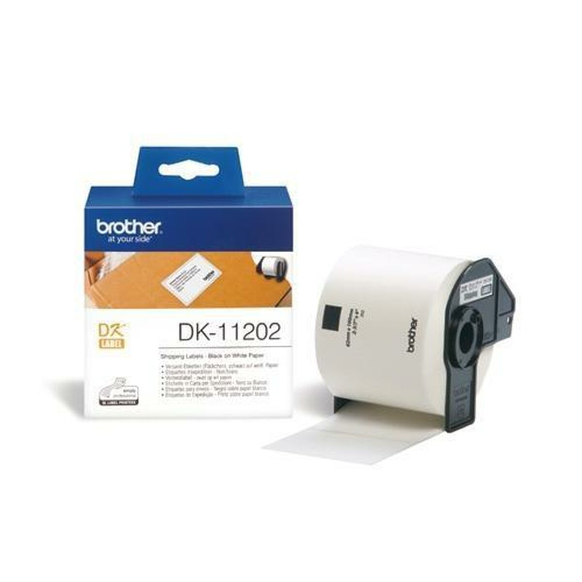 Drucker-Etiketten Brother DK-11202 Schwarz/Weiß 62 x 100 mm (3 Stück)
