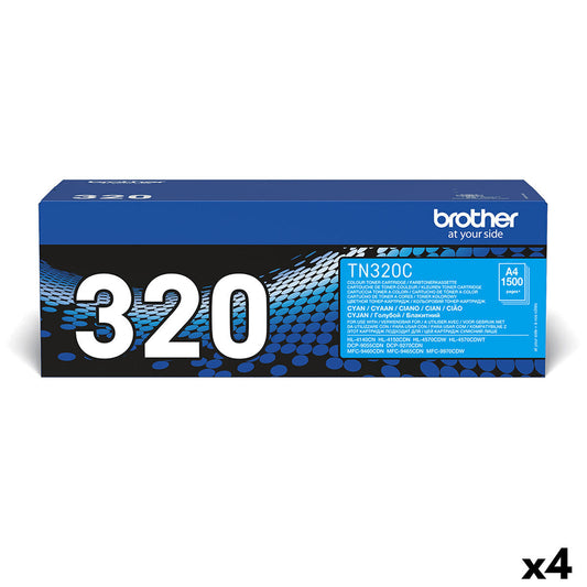 Toner Brother TN320C Türkis (4 Stück)