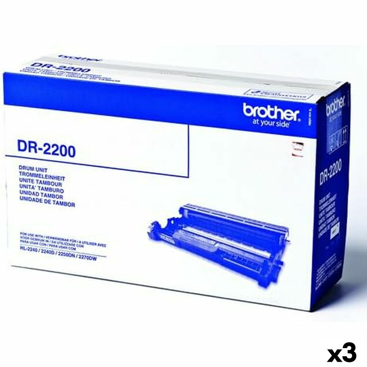 Druckertrommel Brother DR2200 Schwarz (3 Stück)