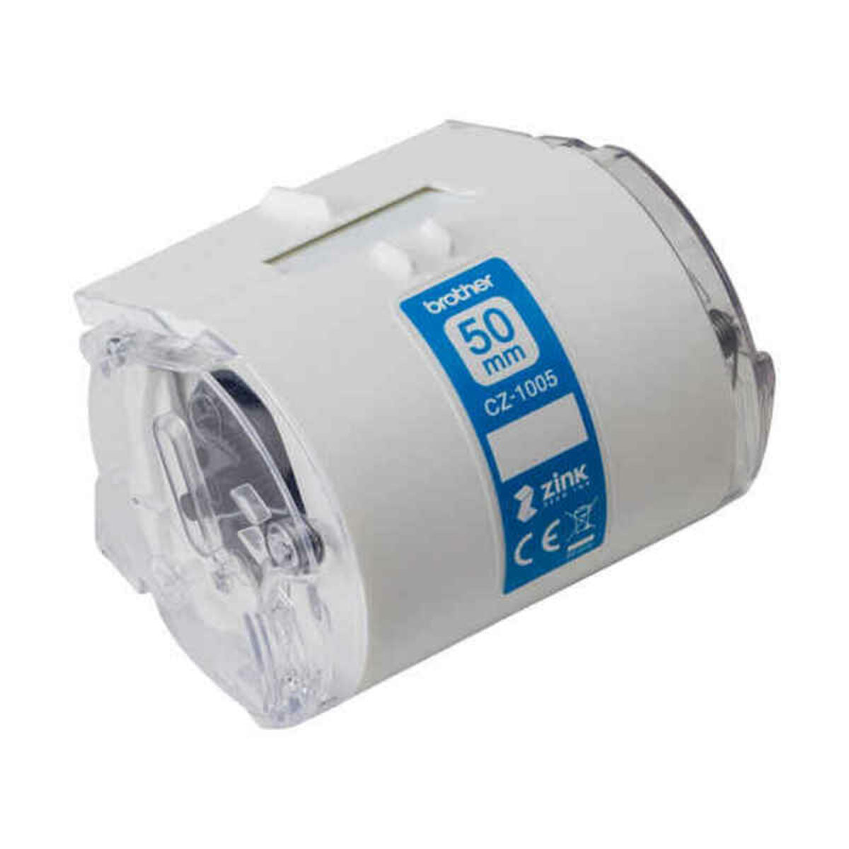 Laminiertes Klebeband zur Kennzeichnung von Maschinen Brother BA79319 50 mm Blau Weiß