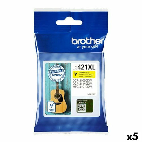 Original Tintenpatrone Brother LC421XL Gelb (5 Stück)