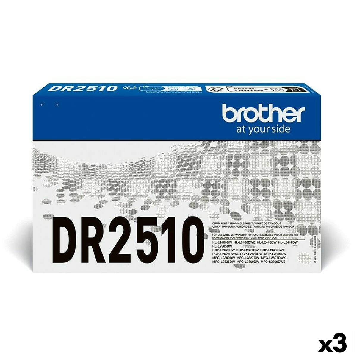 Druckertrommel Brother DR2510 Schwarz (3 Stück)