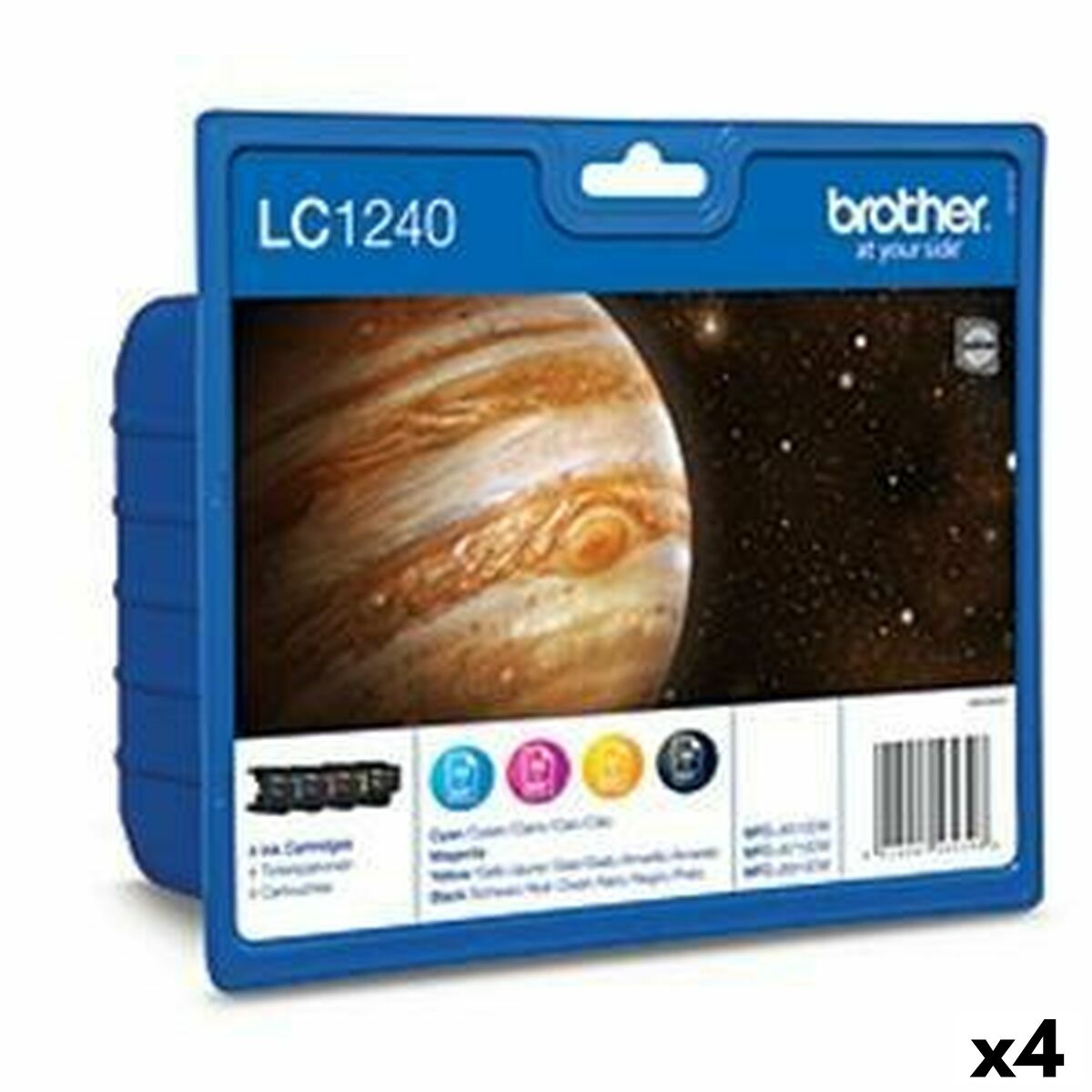 Original Tintenpatrone Brother LC1240 Gelb Blau Schwarz Magenta (4 Stück)