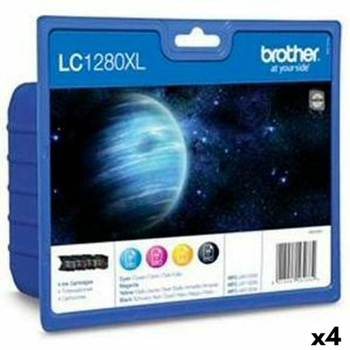 Original Tintenpatrone Brother LC1280XL Gelb Blau Schwarz Magenta (4 Stück)