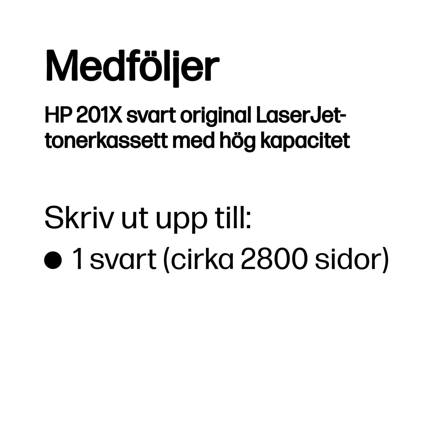 HP 201X svart original LaserJet-tonerkassett med hög kapacitet