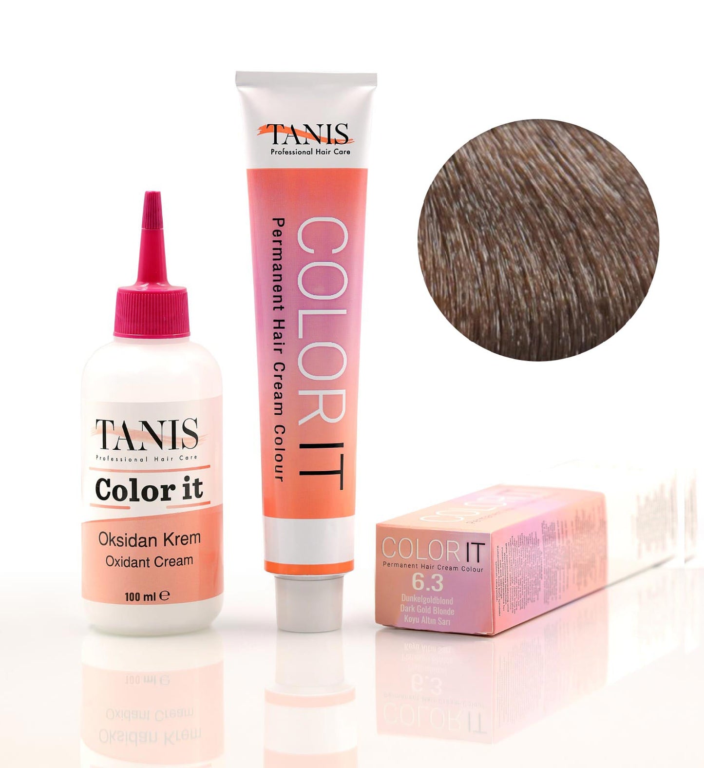 Permanente Haarfarbe COLOR-IT 6.3 Dunkelgoldblond